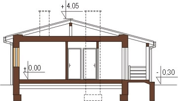 Projekt domu DM-6307 - przekrój