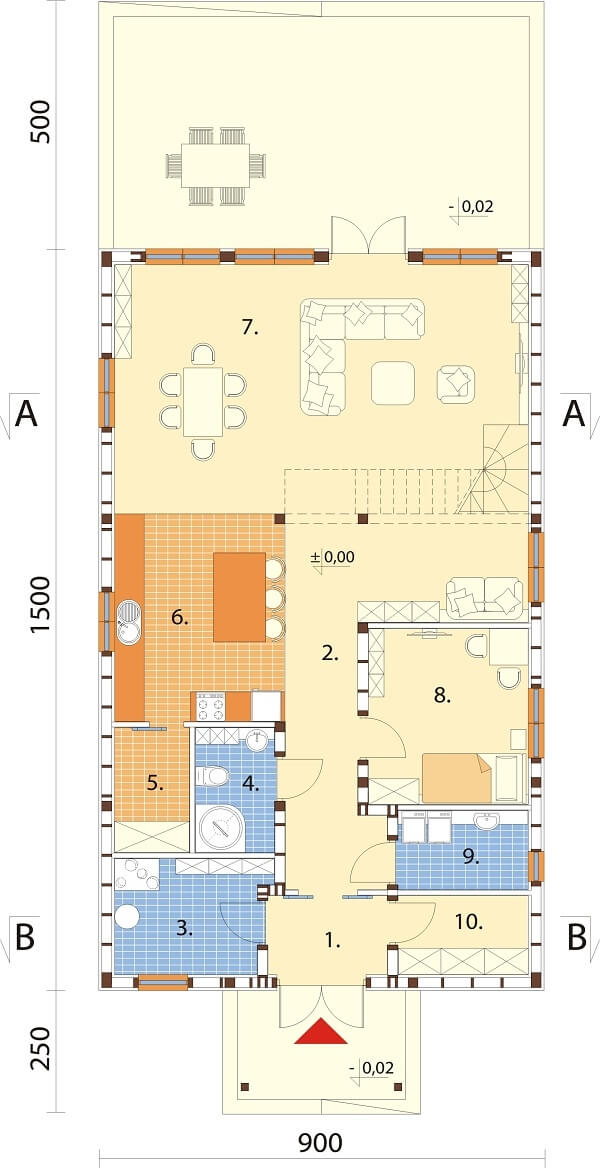 Projekt domu DM-6658 - rzut