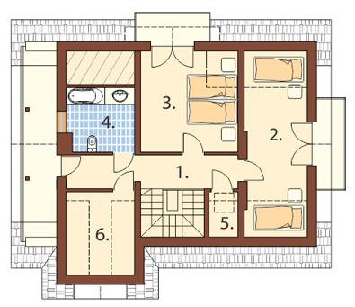 Projekt domu DM-6241 - rzut