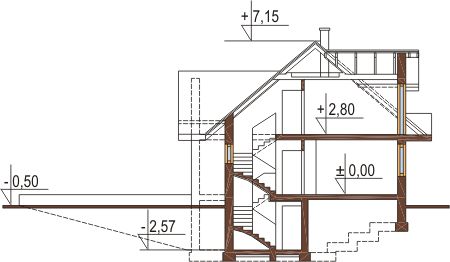 Projekt domu DM-6241 - przekrój