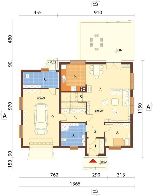 Projekt domu DM-6675 - rzut