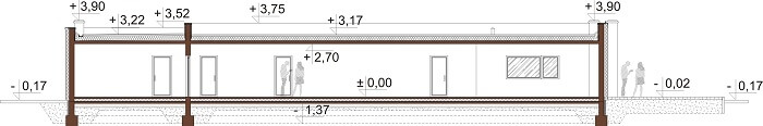 Projekt domu DM-6688 - przekrój