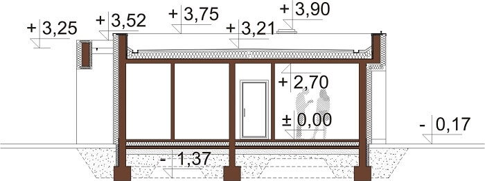 Projekt domu DM-6688 - przekrój