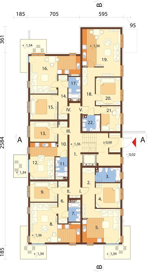 Projekt domu DM-6670 - rzut