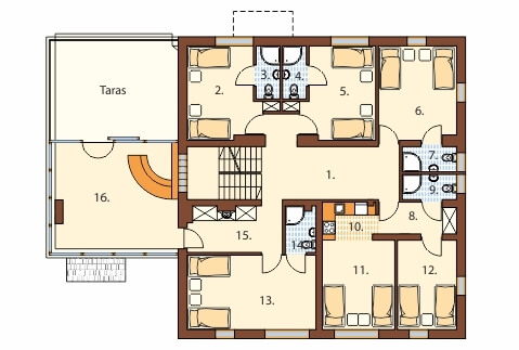 Projekt domu DM-6493 - rzut