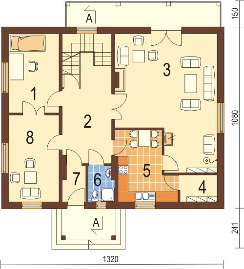 Projekt domu DM-5565 - rzut