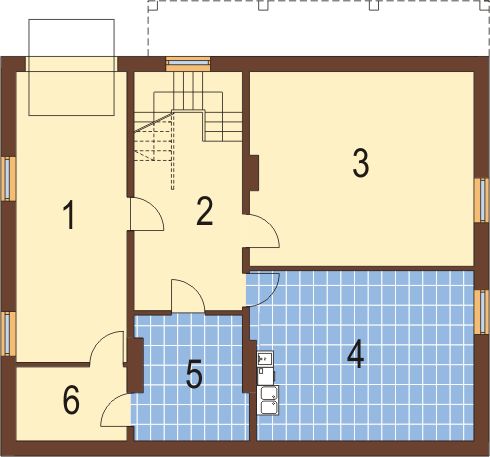 Projekt domu DM-5565 - rzut