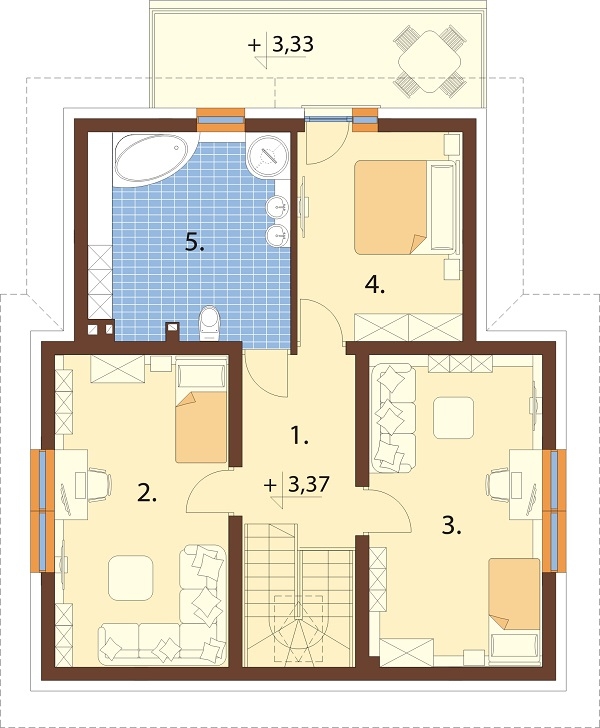 Projekt domu DM-6689 - rzut