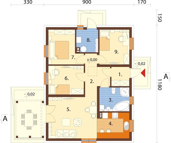 Projekt domu DM-6698 - rzut