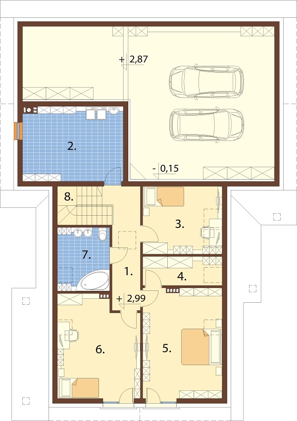 Projekt domu DM-6696 - rzut