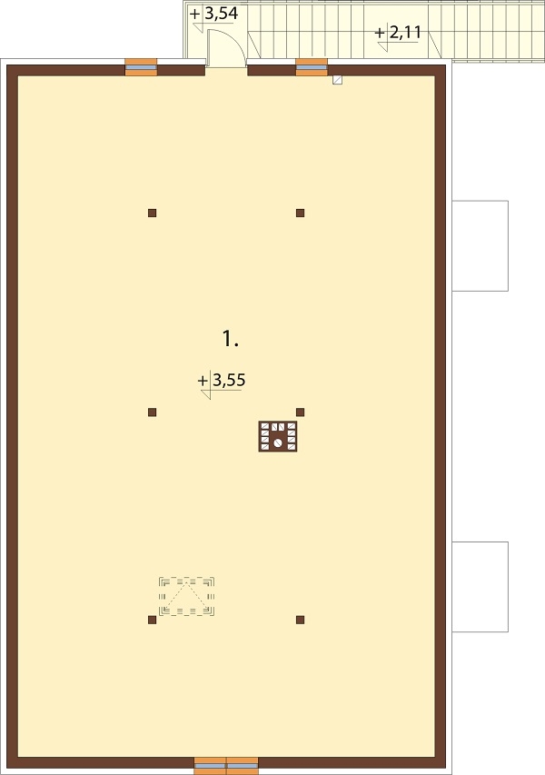 Projekt domu DM-6646 - rzut