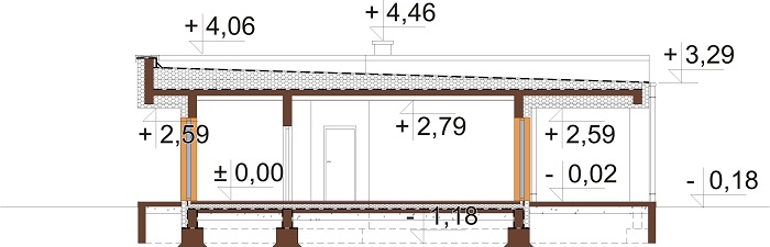 Projekt domu DM-6701 - przekrój