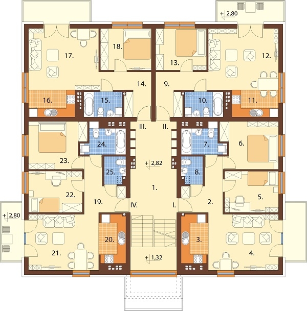 Projekt domu DM-6710 - rzut