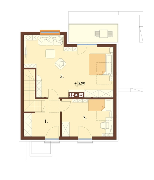 Projekt domu DM-6704 - rzut