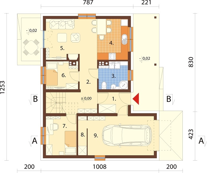 Projekt domu DM-6693 - rzut