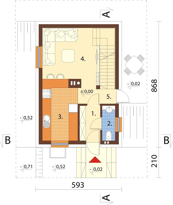 Projekt domu DM-6652 - rzut