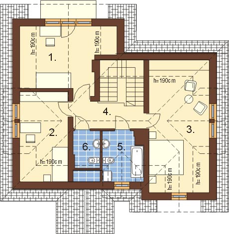 Projekt domu DM-6262 - rzut