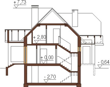 Projekt domu DM-6262 - przekrój