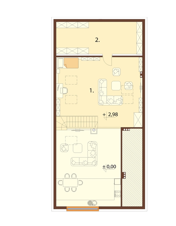 Projekt domu DM-6705 - rzut