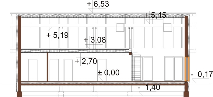 Projekt domu DM-6712 - przekrój