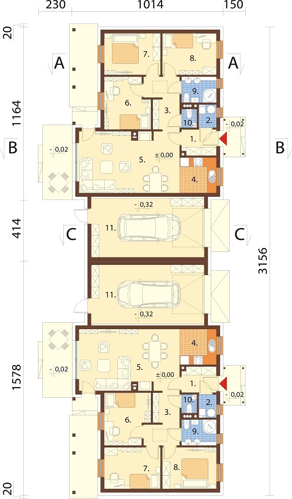 Projekt domu DM-6721 - rzut