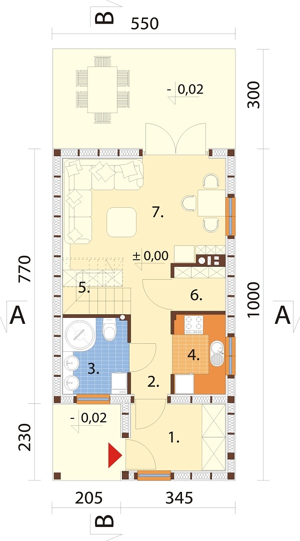 Projekt domu DM-6736 - rzut