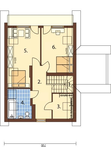 Projekt domu DM-5570 - rzut