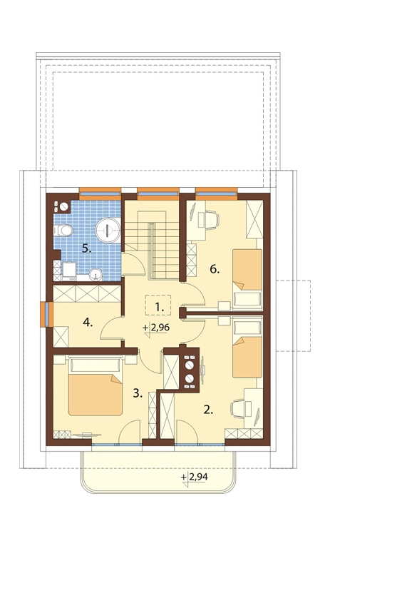 Projekt domu DM-6716 - rzut