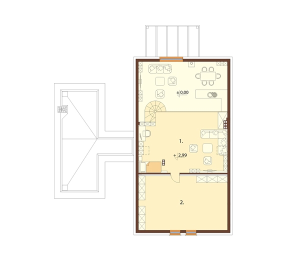 Projekt domu DM-6709 - rzut