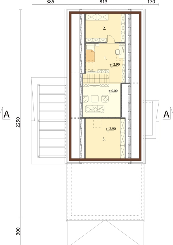 Projekt domu DM-6695 - rzut