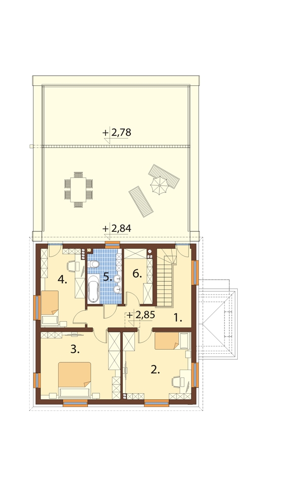 Projekt domu DM-6738 - rzut