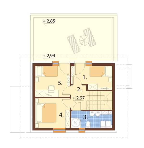 Projekt domu DM-6739 - rzut