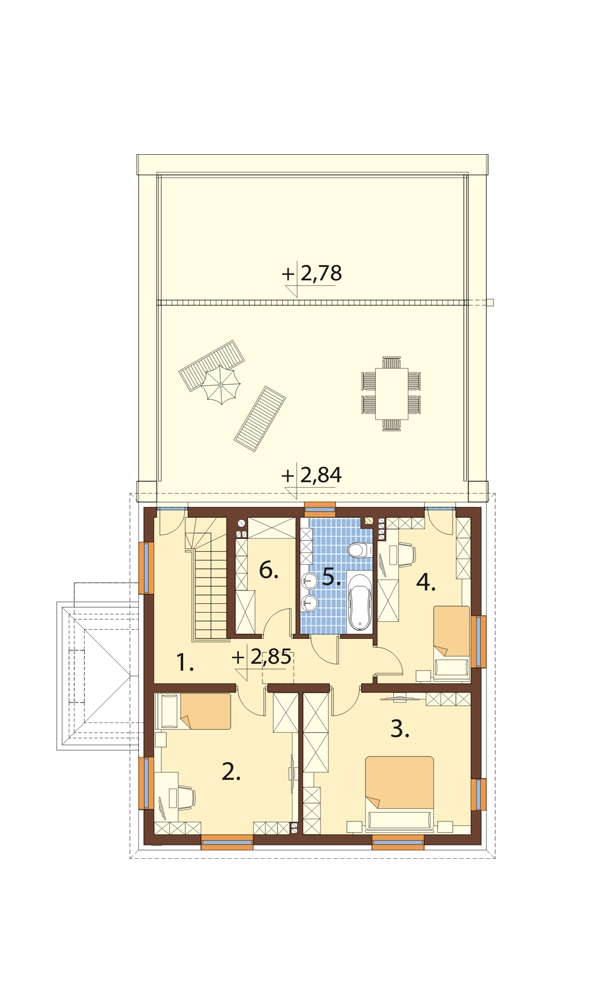 Projekt domu L-6738 - rzut