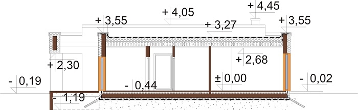 Projekt domu DM-6621 B - przekrój