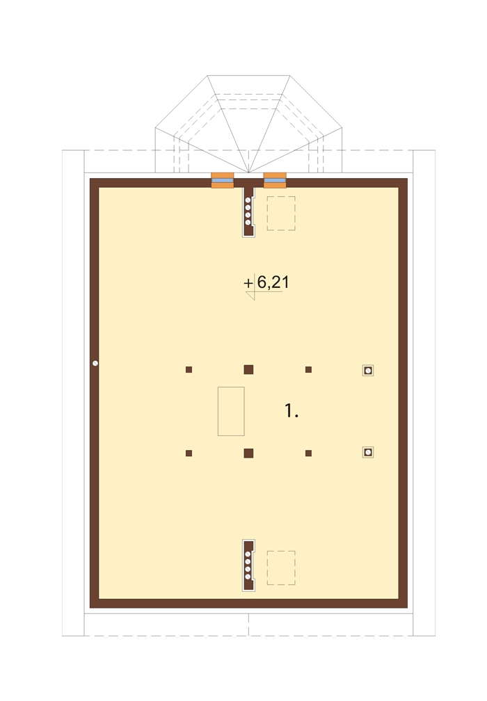 Projekt domu DM-6742 - rzut