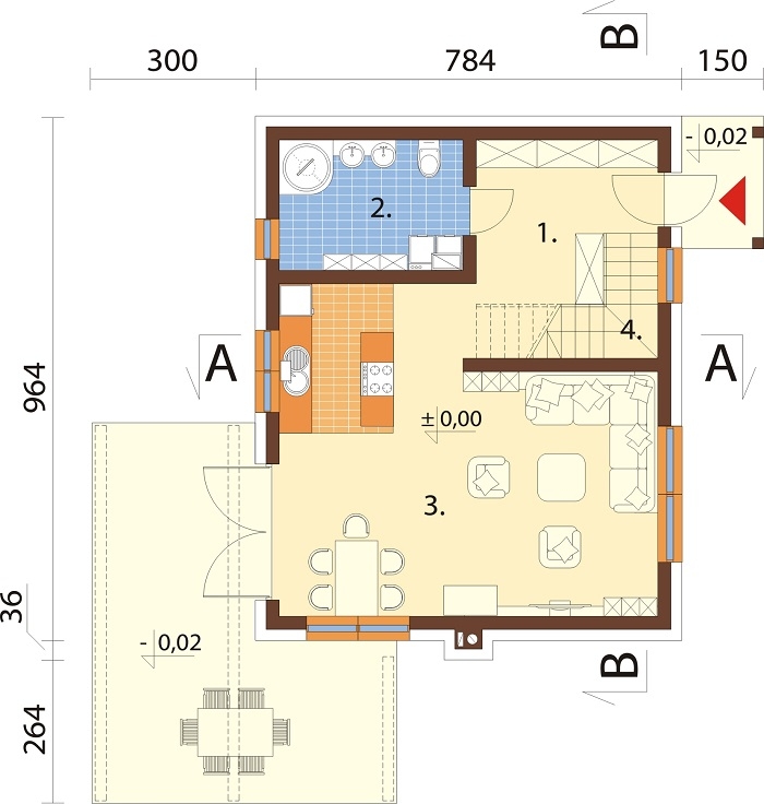 Projekt domu DM-6746 - rzut