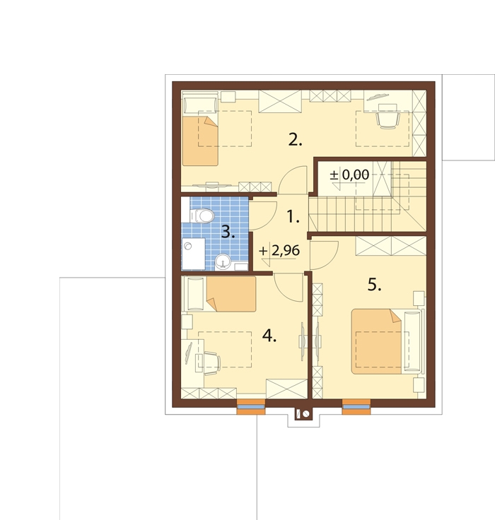 Projekt domu DM-6746 - rzut