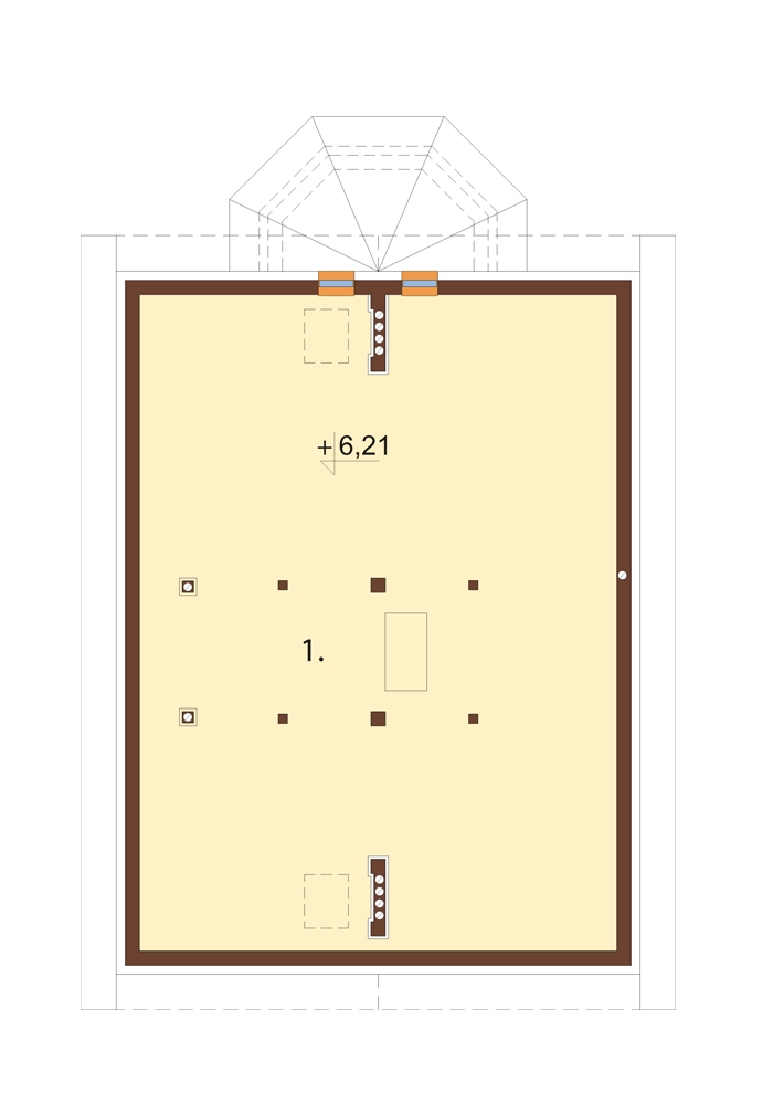 Projekt domu L-6742 - rzut