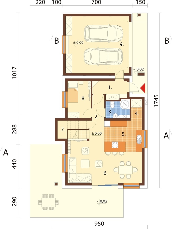 Projekt domu DM-6683 - rzut