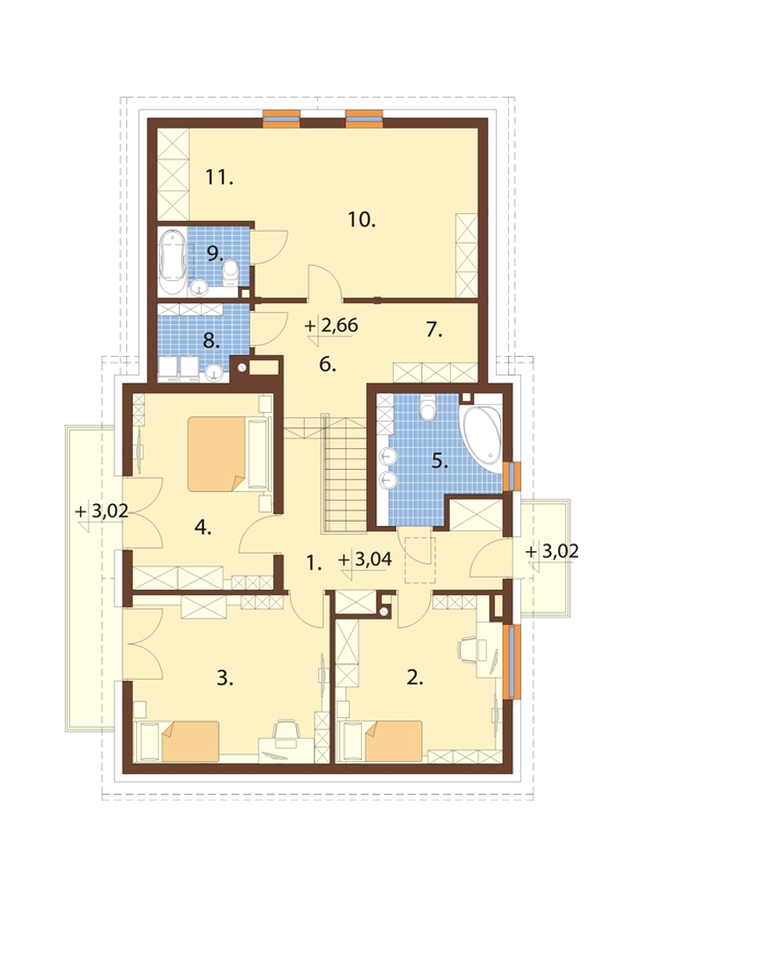 Projekt domu DM-6672 - rzut