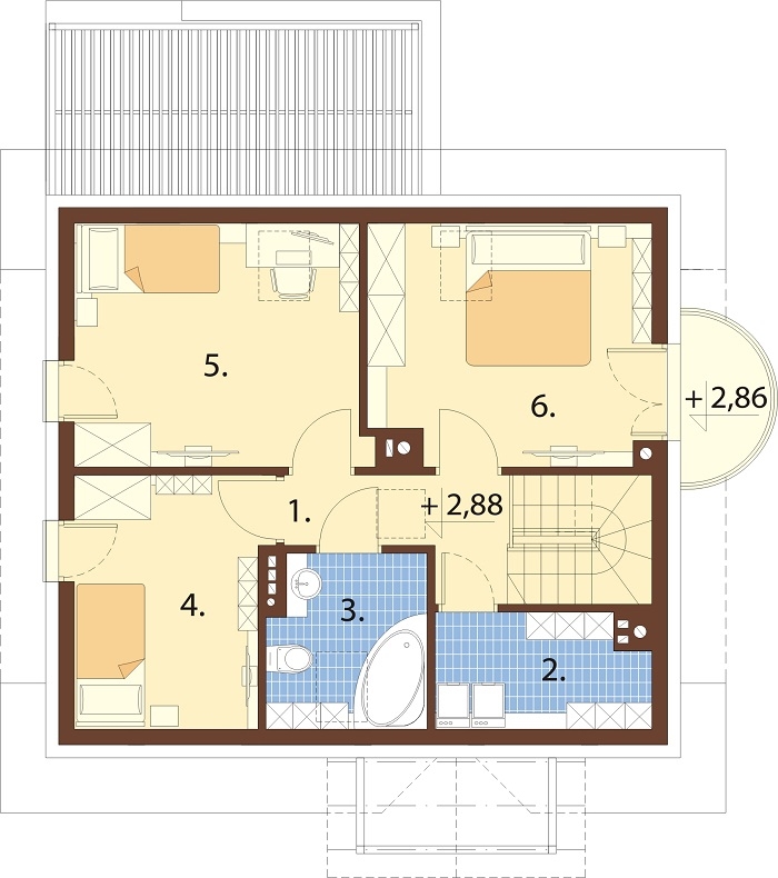 Projekt domu DM-6725 - rzut