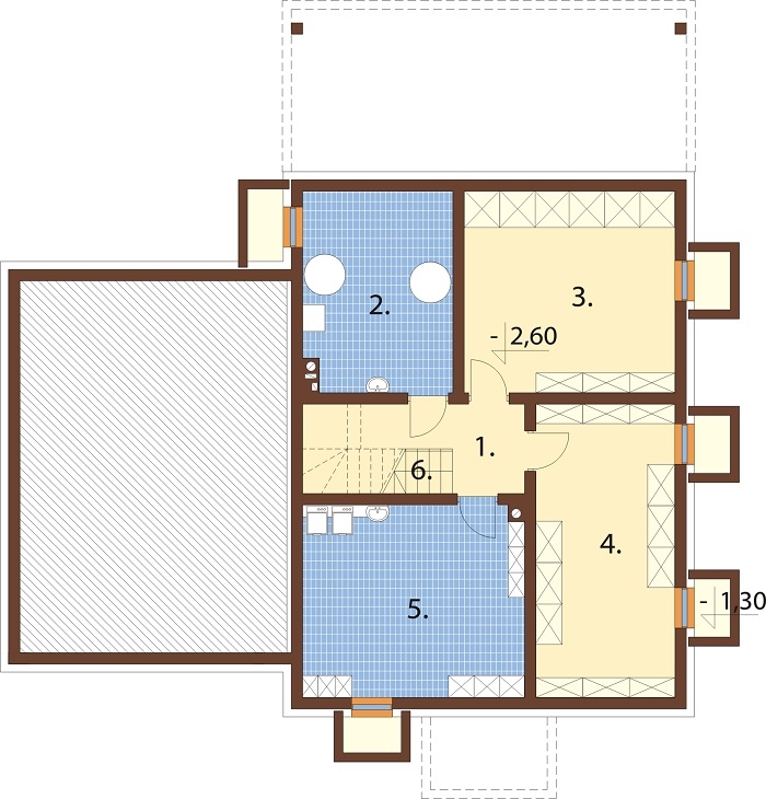 Projekt domu DM-6747 - rzut