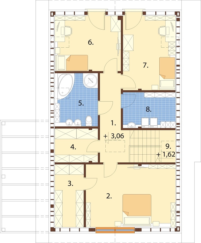 Projekt domu DM-6765 - rzut