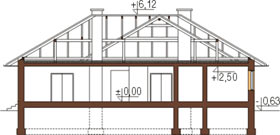 Projekt domu DM-5572 - przekrój