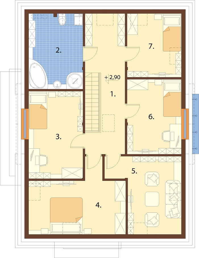 Projekt domu DM-6758 - rzut