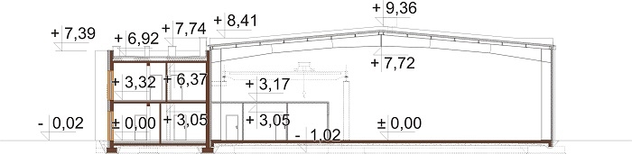 Projekt K-139 - przekrój