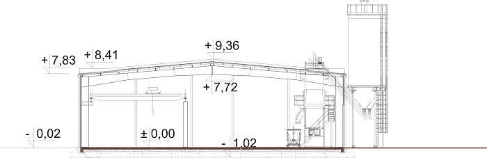 Projekt K-139 - przekrój