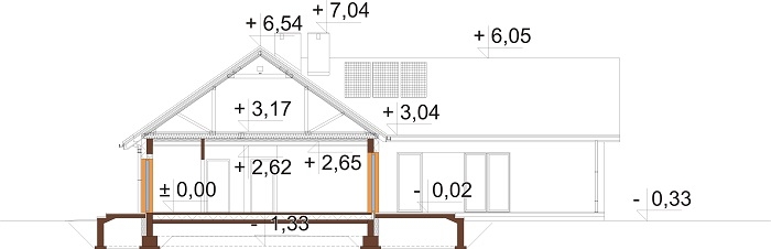 Projekt domu DM-6759 - przekrój