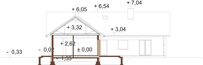Projekt domu L-6759 - przekrój