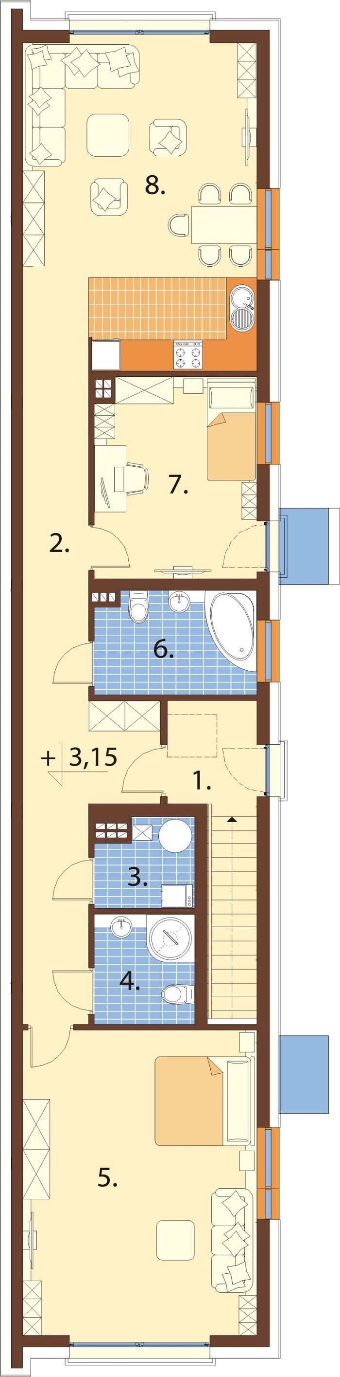 Projekt domu DM-6770 - rzut